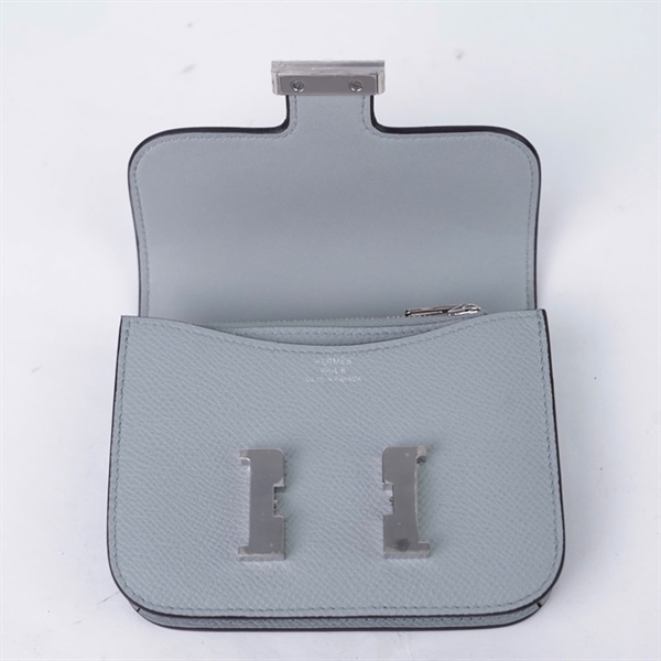 Ví Hermes xanh kèm ví nhỏ stamp K (A-T) KG+