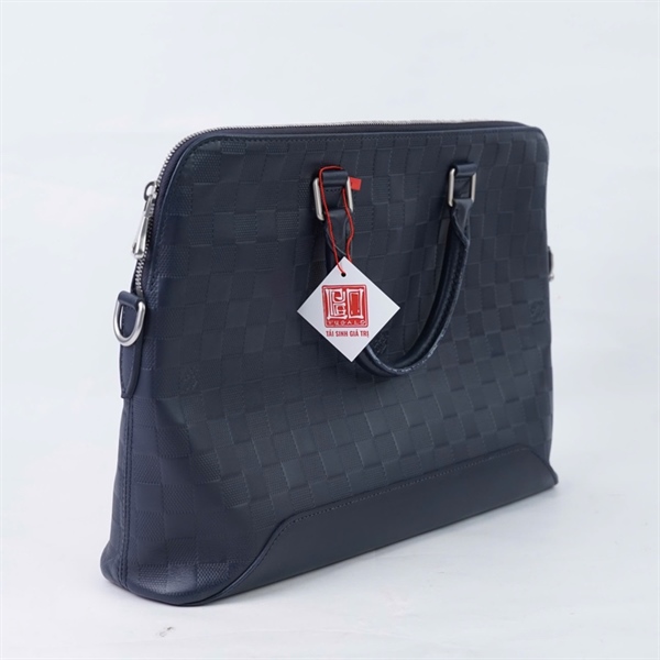 Túi LV cặp táp ô vuông xanh đen sz37 KG+
