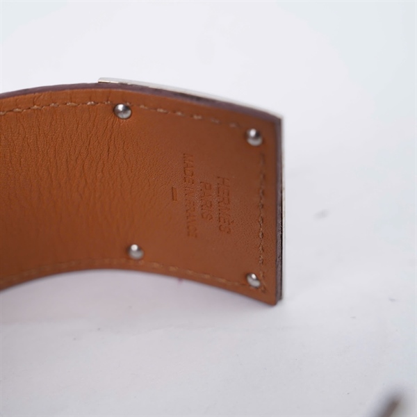 Vòng tay Hermes nâu da trăn stamp R (A-T) KG+