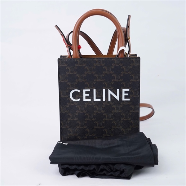 Túi Celine Tote nâu sz17 (A-T) KG+
