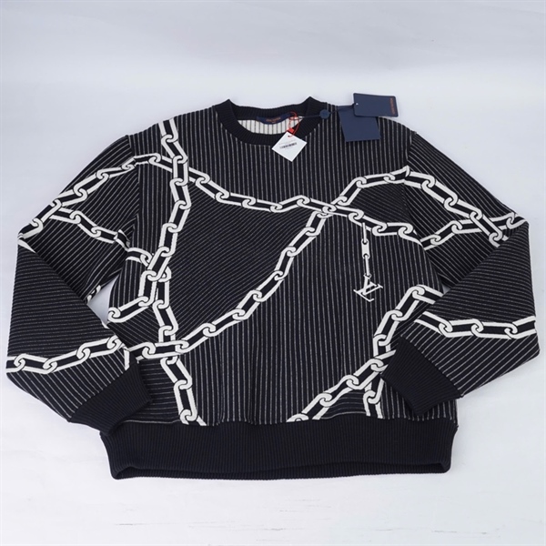 Áo thun LV đen họa tiết xích (PN) KG+