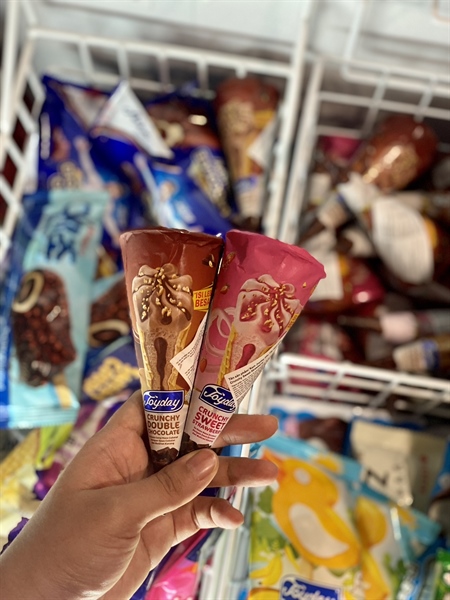 Kem Joyday ốc quế dâu