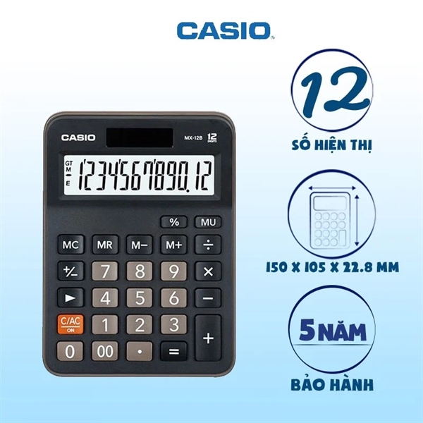 [CHÍNH HÃNG BITEX] Máy tính Casio MX-12B hiển thị 12 số