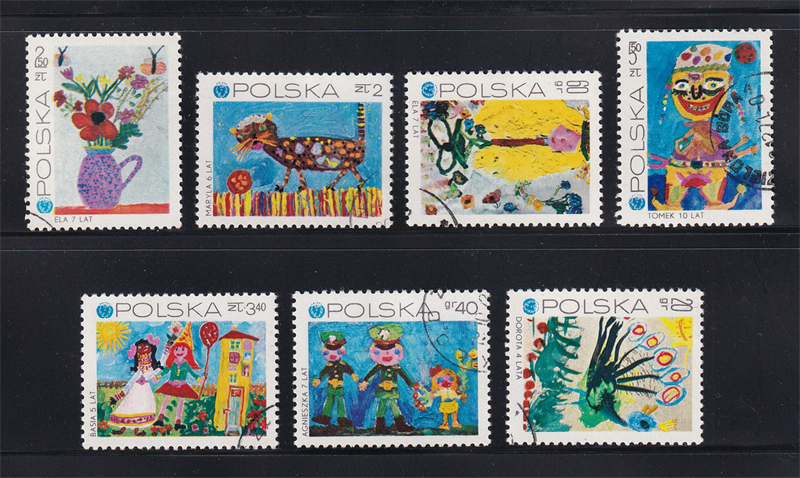 Bộ 7 Tem Ba Lan - UNICEF | Poland - UNICEF 1971 (7) | Used/CTO