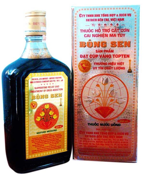 Bông sen (Thuốc hỗ trợ cắt cơn cai nghiện ma túy) (K*4Liều *4chai) - Nhất nhất