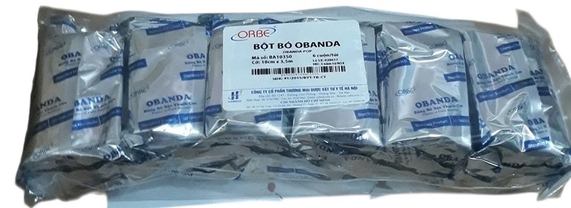 Bột bó OBANDA 10cm x 3,5m (K*12Túi*6cuộn) - VTYT Hà Nội 2