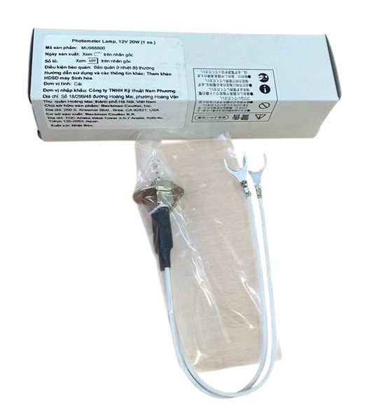 Bóng đèn máy sinh hóa (Photometer lamp (HG) DC 12V 20W) (Hộp 1 cái) - Beckman Coulter/Nhật Bản