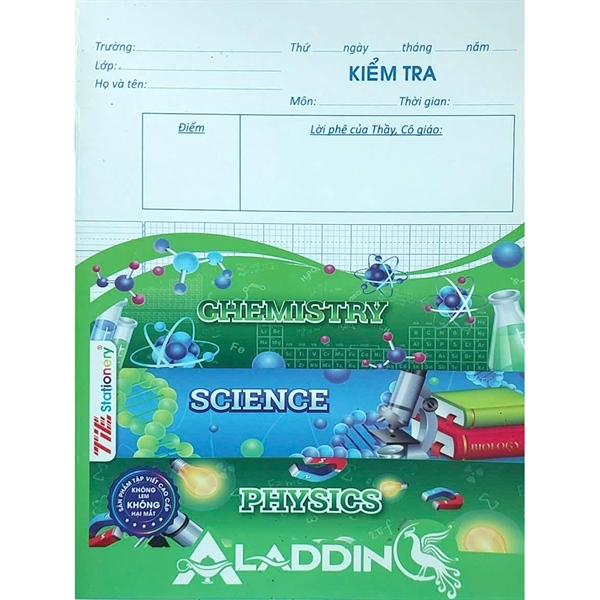 Tập Giấy Kiểm Tra TKT-R581 – Thank You Xanh Lá – 5 Ôly (2mm) – 88 Trang | TIE x Aladdin