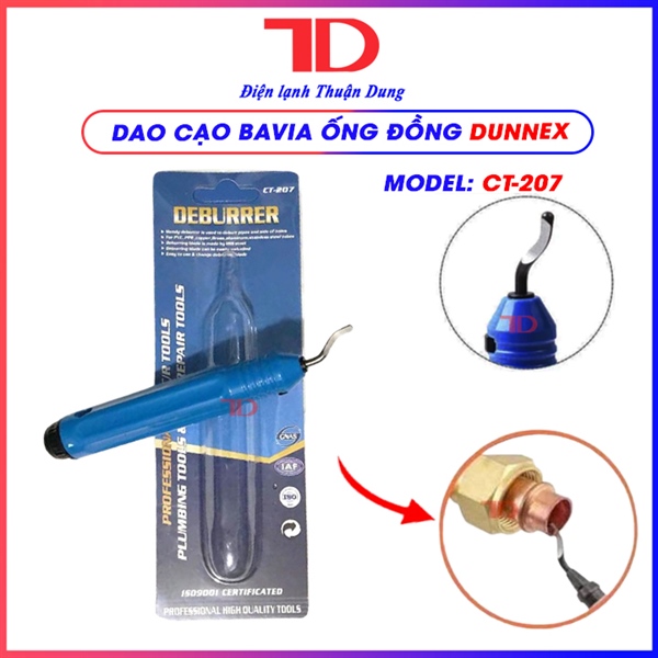 Cây cạo bavia ống đồng DUNNEX CT-207, Tay cầm nhựa ABS (Thùng 100 cái)