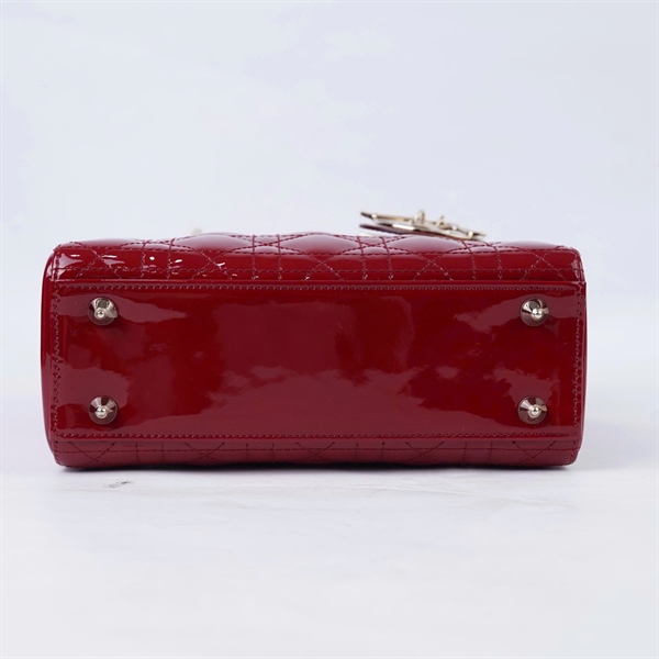 Túi Dior Lady đỏ bóng (15-BO-0250) szS (BQ) KG+