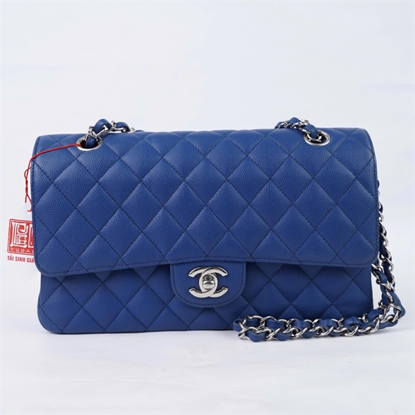 Túi Chanel Classic xanh (24977381) sz25 (BQ) KG+