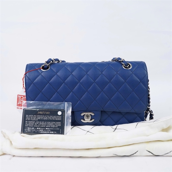 Túi Chanel Classic xanh (24977381) sz25 (BQ) KG+