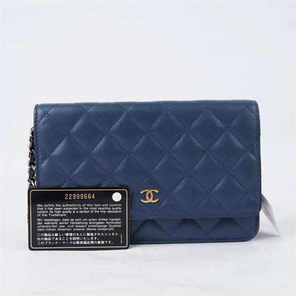 Túi Chanel Woc xanh (22999664) sz19 (BQ) KG+