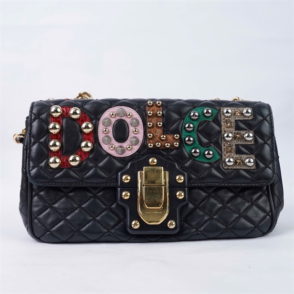 Túi D&G đen in chữ sz23 (HN) KG+