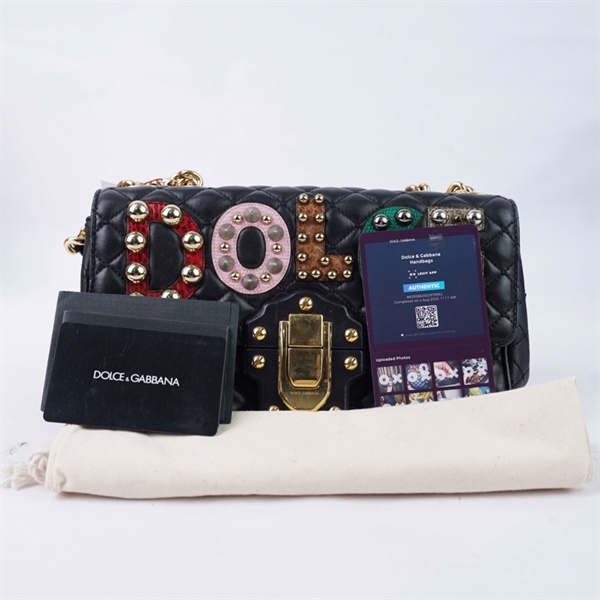 Túi D&G đen in chữ sz23 (HN) KG+