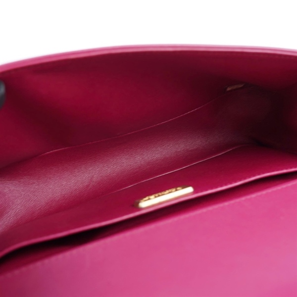 Túi Chanel Boy đỏ hồng da trăn (26447538) sz25 (BQ) KG+