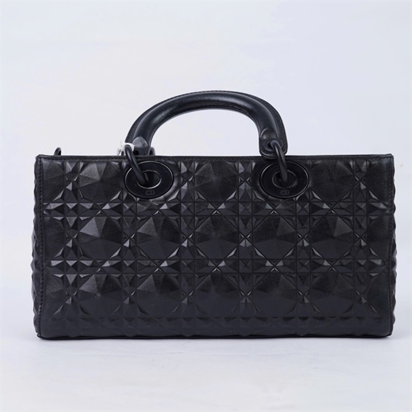 Túi Dior Joy đen kim cương 2 strap (18-MA-0242) sz26 (BQ) KG+