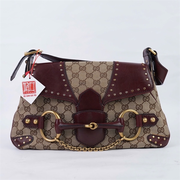 Túi GG kẹp nách nâu phối đỏ kèm lót form (114915-21z3317) s32 (HN) KG+