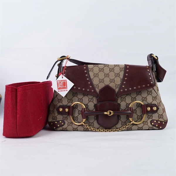 Túi GG kẹp nách nâu phối đỏ kèm lót form (114915-21z3317) s32 (HN) KG+