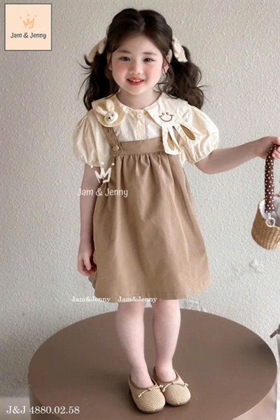 BG Set yếm áo sm thỏ - nâu (2-12y)