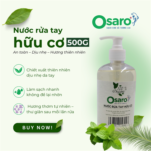 Nước rửa tay Osaro 500g