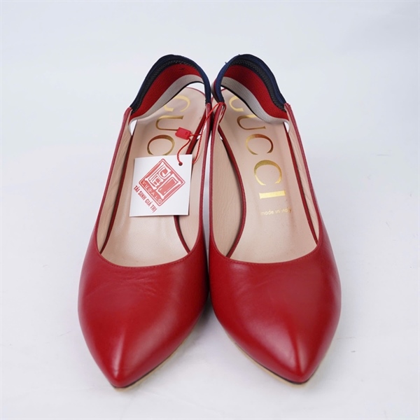 Giày GG đỏ sz38,5 cao 9cm (HN) KG+