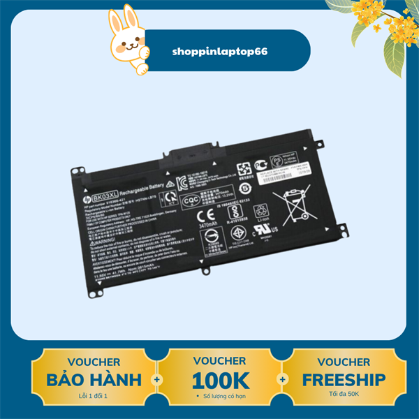 Pin Laptop HP Pavilion X360 14 14M-BA 14-BA Model BK03XL (pin thay cell)