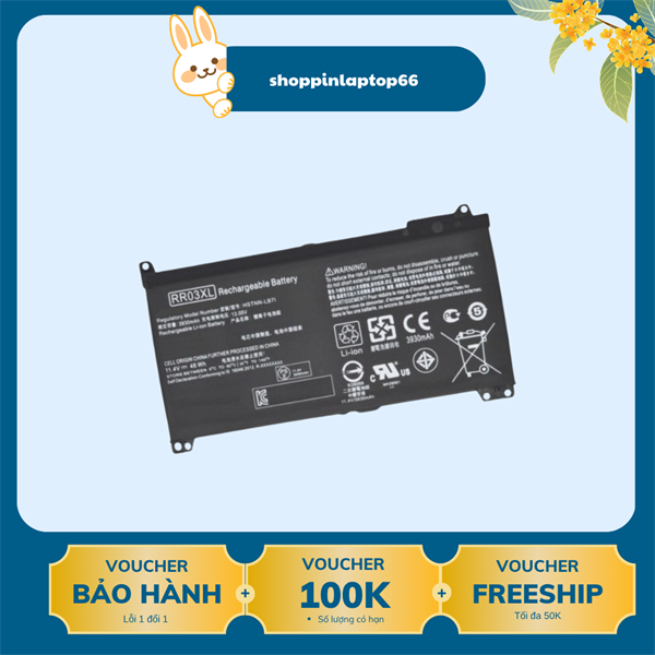 Pin Laptop HP ProBook 430 G4 G5, 440 G4 G5, 450 G4 G5, 455 G4 G5, 470 G4 G5 Model RR03XL (pin thay cell)