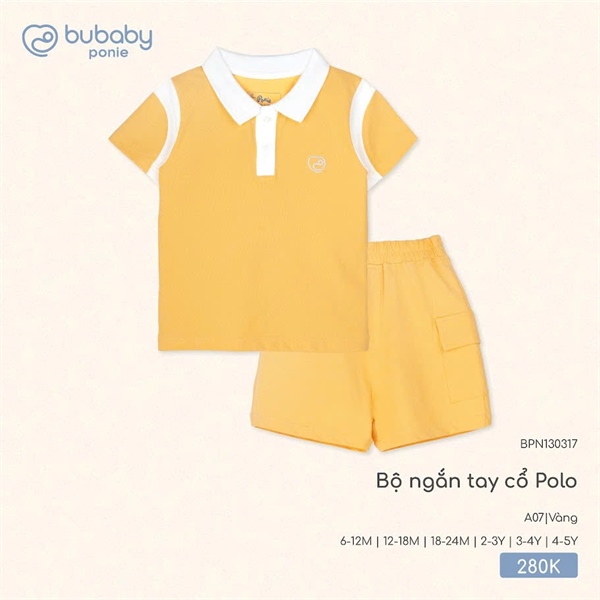 PN1303 - 12M/5Y Bộ ngắn tay cổ Polo Bubaby
