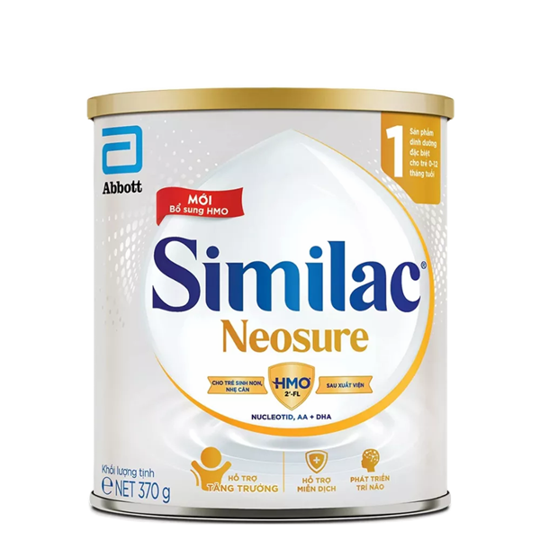 Sữa bột Similac Neosure 370g cho trẻ sinh non (0-12 Tháng tuổi)