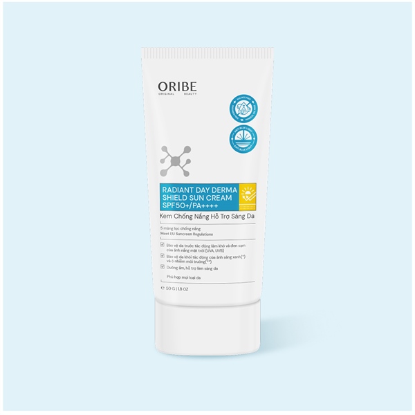 Kem chống nắng hỗ trợ sáng da ORIBE RADIANT DAY DERMA SHIELD SUN CREAM SPF 50+/PA++++ 50g