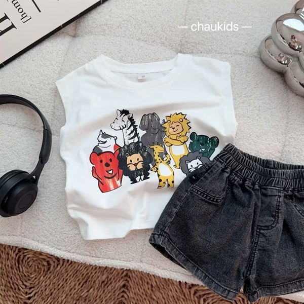Set 3 lỗ trắng hình thú quần jeans