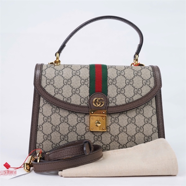 Túi GG Handle xám (B038589753) sz24 (HT) +