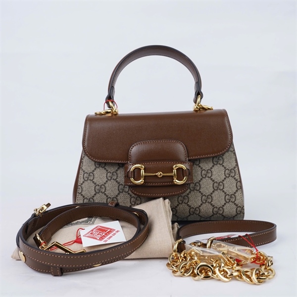 Túi GG 1955 Handle xám 2strap (A038811979) sz22 (HT) +