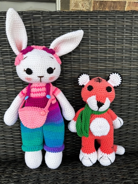 Handmade Crochet Bunny Amigurumi Size 17inch