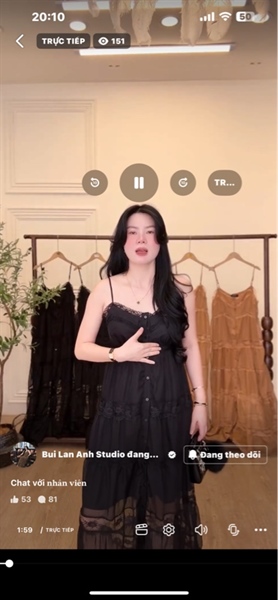 Váy tơ 2s cúc tầng ren dài 9994
