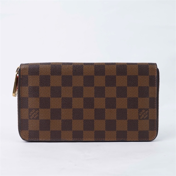 Ví LV zip ô vuông nâu (CA3165) (LT) KG+