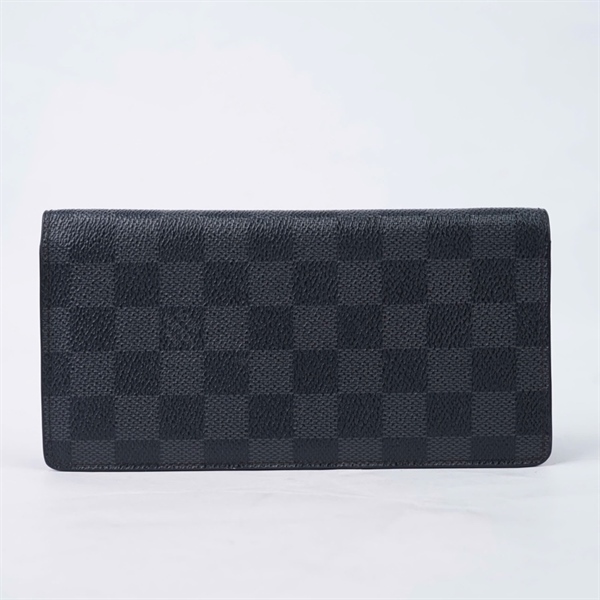 Ví LV zip ô vuông đen gập 2 (LT) KG+