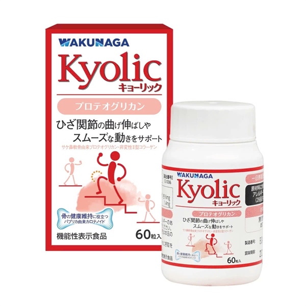 Kyolic Proteoglycan - Hỗ trợ khớp vận động linh hoạt, xương khớp khỏe mạnh (Lọ 60 viên)
