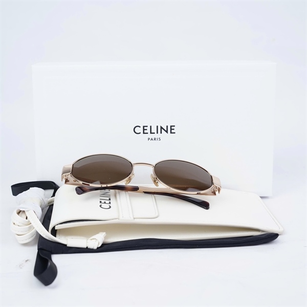 Kính Celine râm mạ vàng CL40235U 28E (54-18-135) KG+