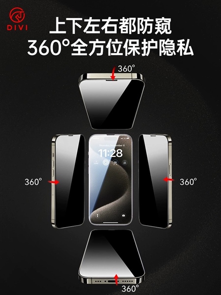 Kính chống nhìn trộm 360 khung dán - for iP