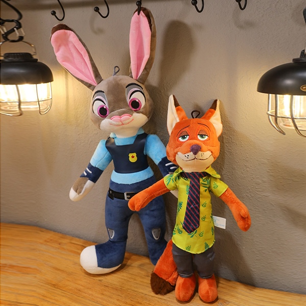 TB gấu bông Zootopia thỏ, cáo mặc quần áo mix mẫu 50cm