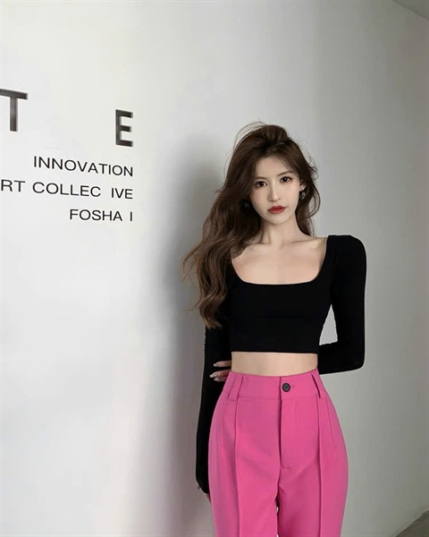 ÁO THUN CROPTOP CỔ VUÔNG MINI (25-40KG)