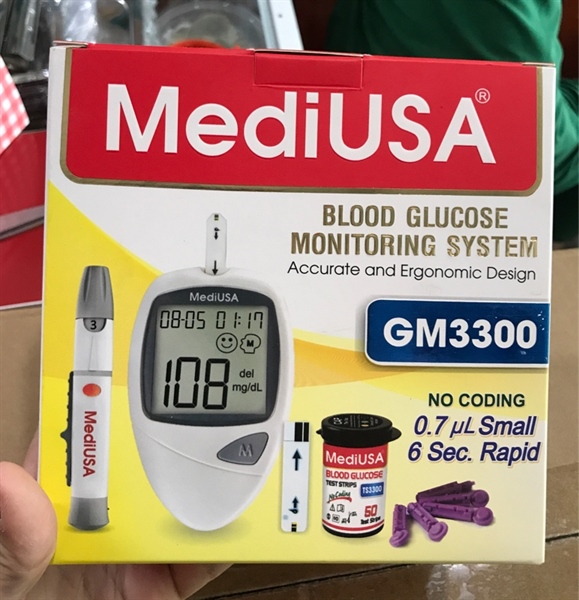 Máy đo đường MediUSA GM3300 ( Máy + 1 lọ que)
