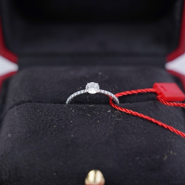 Nhẫn Cartier bạc đính kim (NUV563) sz47 (LTB) KG+