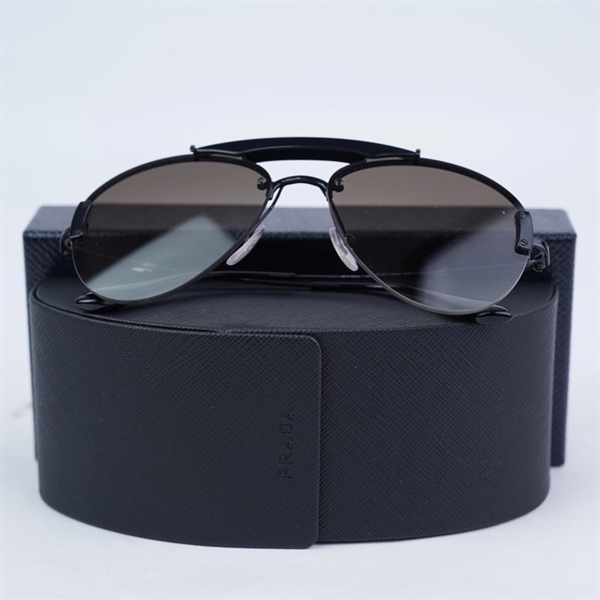 Kính Prada đen mắt mèo SPR62U 1AB-5O2 (140) KG+