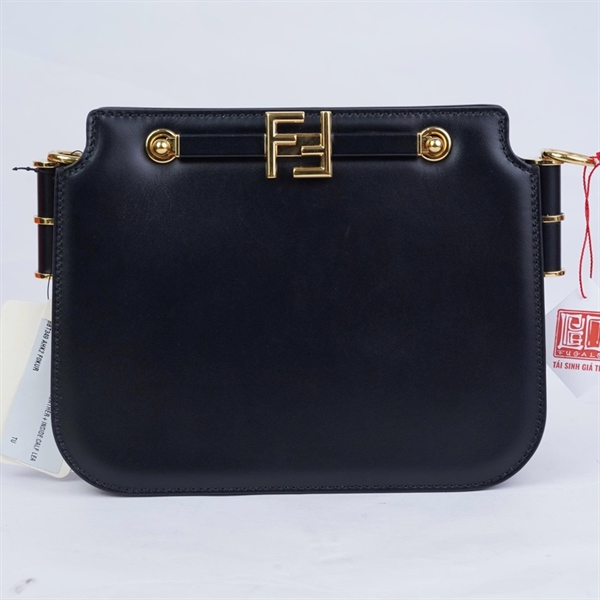 Túi Fendi FF Logo Touch đen sz23 KG+
