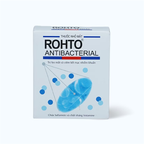 Thuốc nhỏ mắt Rohto Antibacterial trị lẹo mắt, viêm kết mạc, ngứa mắt (chai 13ml)