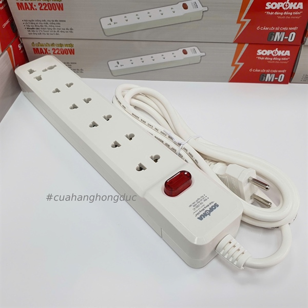 Ổ cắm lõi sứ chống cháy 2200W 6M2-3