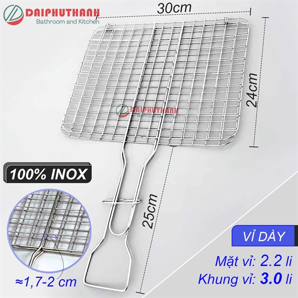 Vỉ nướng kẹp inox (I)